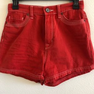 Urban Outfitters Red high waisted denim shorts * NEW*